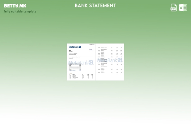 Шаблон за страници за Word во модерен стил на САД Вашингтон Метабанк